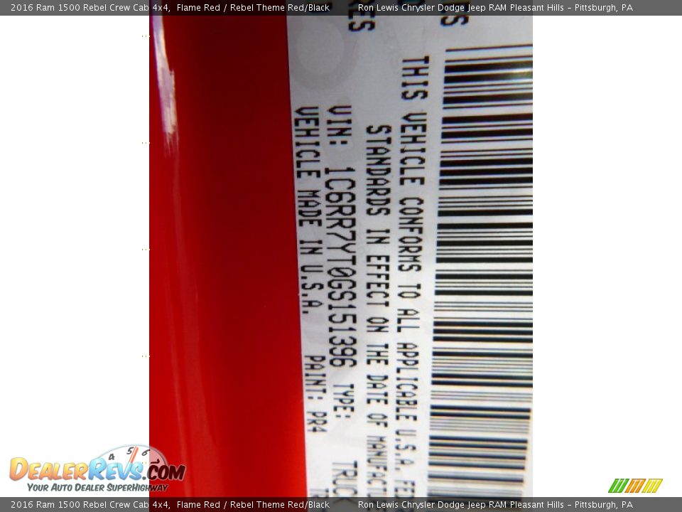 2016 Ram 1500 Rebel Crew Cab 4x4 Flame Red / Rebel Theme Red/Black Photo #14