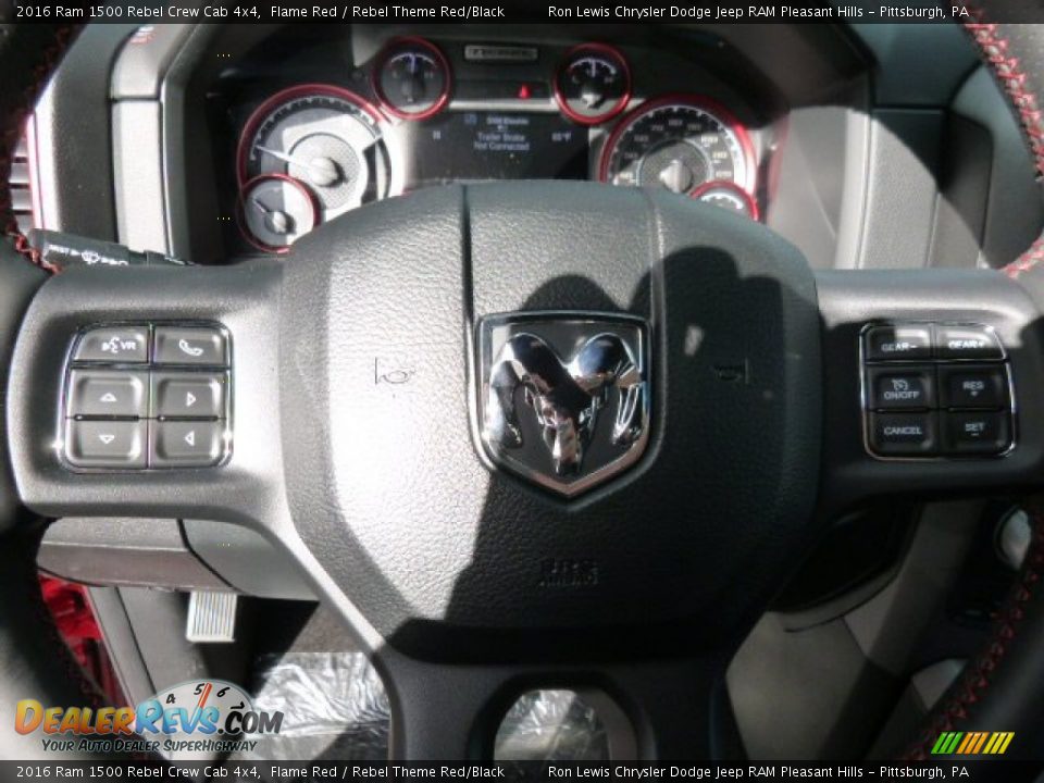 2016 Ram 1500 Rebel Crew Cab 4x4 Flame Red / Rebel Theme Red/Black Photo #19