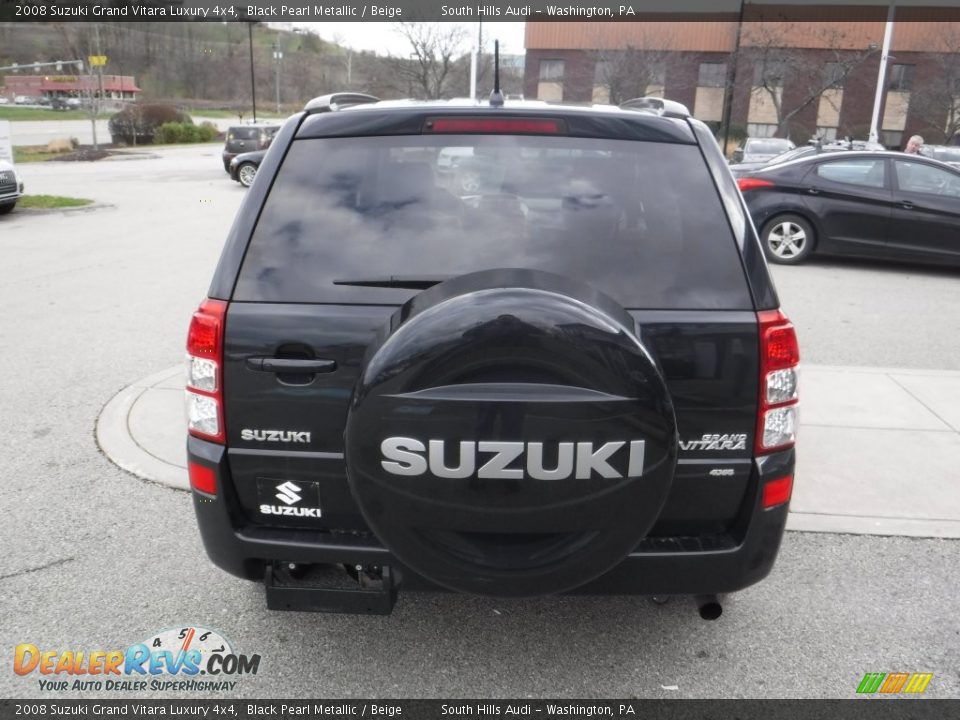 2008 Suzuki Grand Vitara Luxury 4x4 Black Pearl Metallic / Beige Photo #15