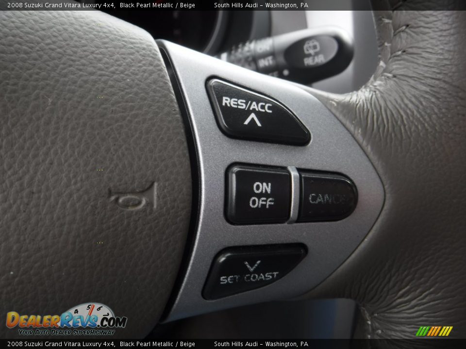 2008 Suzuki Grand Vitara Luxury 4x4 Black Pearl Metallic / Beige Photo #31