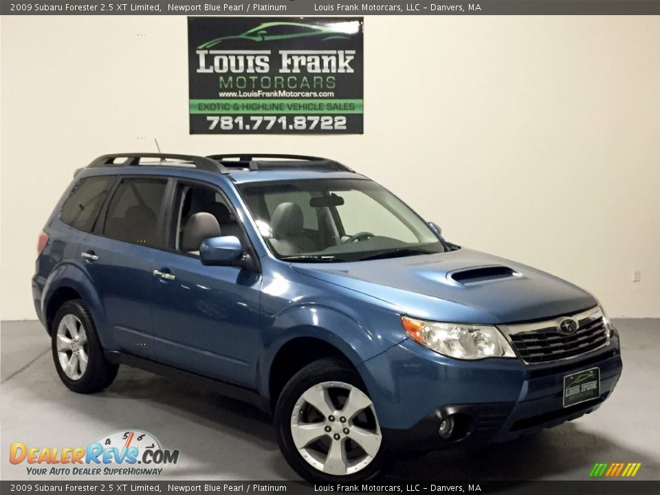 2009 Subaru Forester 2.5 XT Limited Newport Blue Pearl / Platinum Photo #2