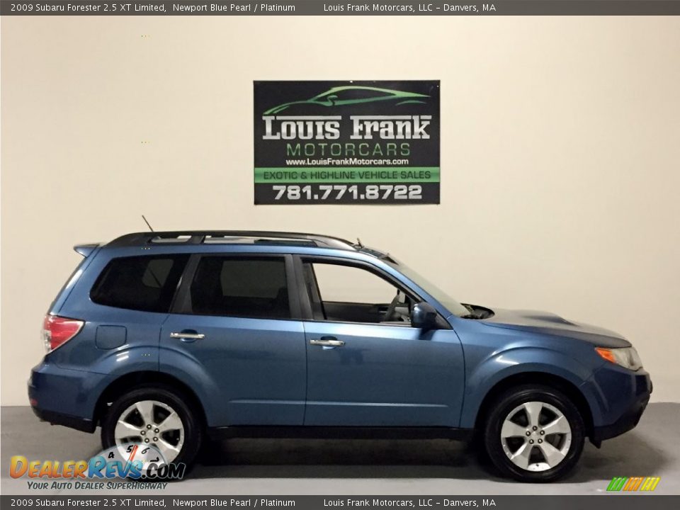 2009 Subaru Forester 2.5 XT Limited Newport Blue Pearl / Platinum Photo #6