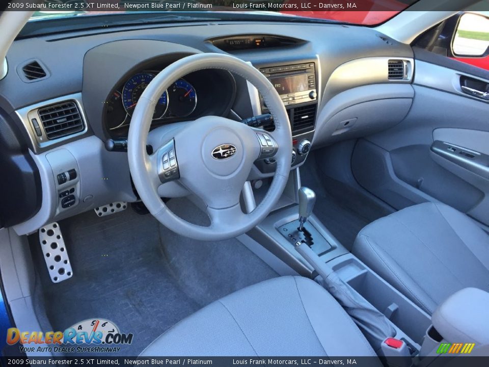 2009 Subaru Forester 2.5 XT Limited Newport Blue Pearl / Platinum Photo #9