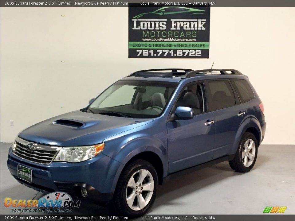 2009 Subaru Forester 2.5 XT Limited Newport Blue Pearl / Platinum Photo #16