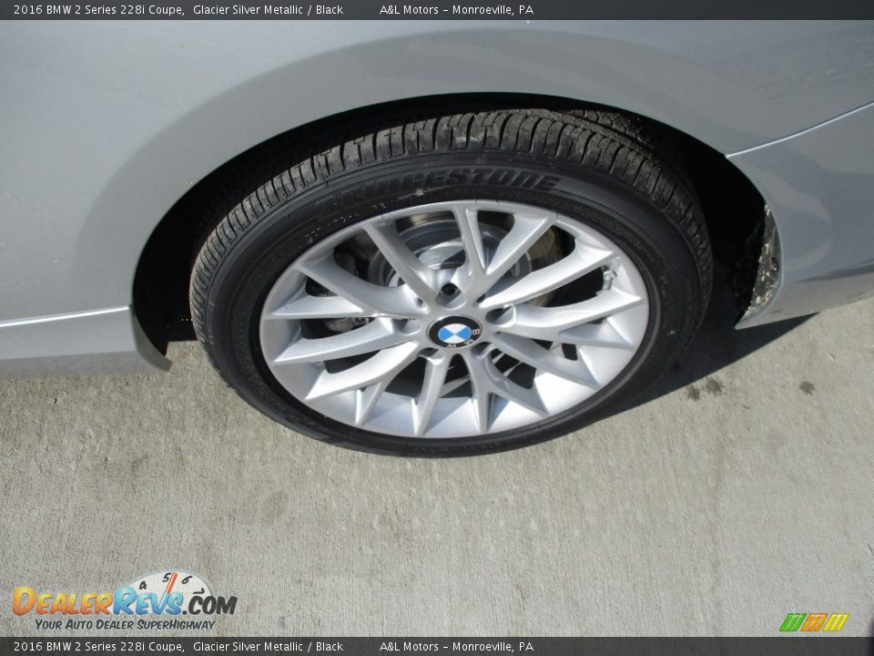 2016 BMW 2 Series 228i Coupe Glacier Silver Metallic / Black Photo #3