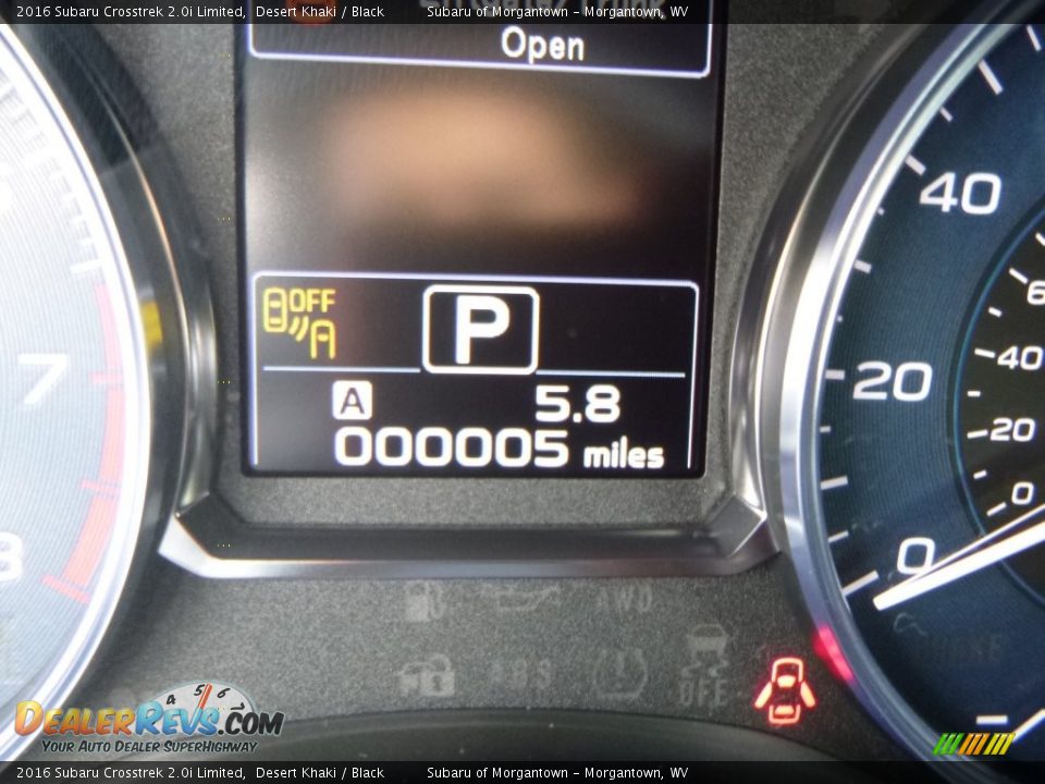2016 Subaru Crosstrek 2.0i Limited Desert Khaki / Black Photo #20