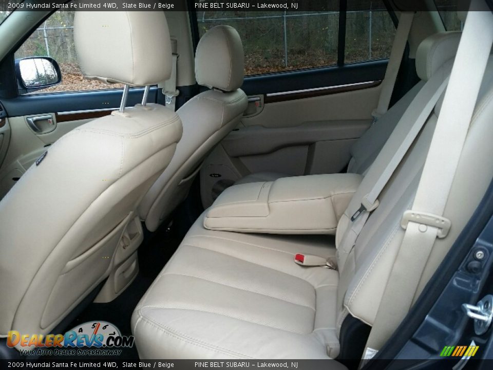 2009 Hyundai Santa Fe Limited 4WD Slate Blue / Beige Photo #12