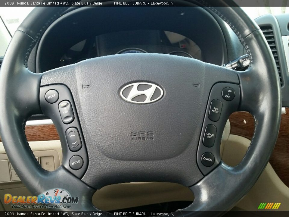 2009 Hyundai Santa Fe Limited 4WD Slate Blue / Beige Photo #15