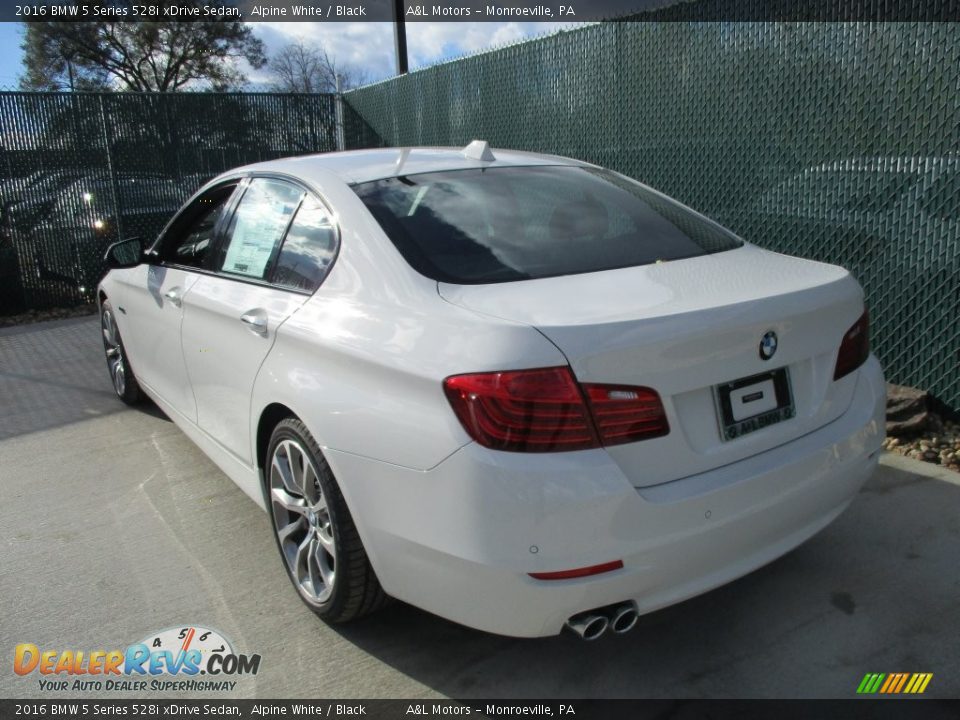 2016 BMW 5 Series 528i xDrive Sedan Alpine White / Black Photo #4