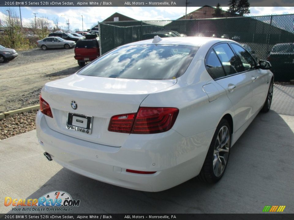 2016 BMW 5 Series 528i xDrive Sedan Alpine White / Black Photo #6