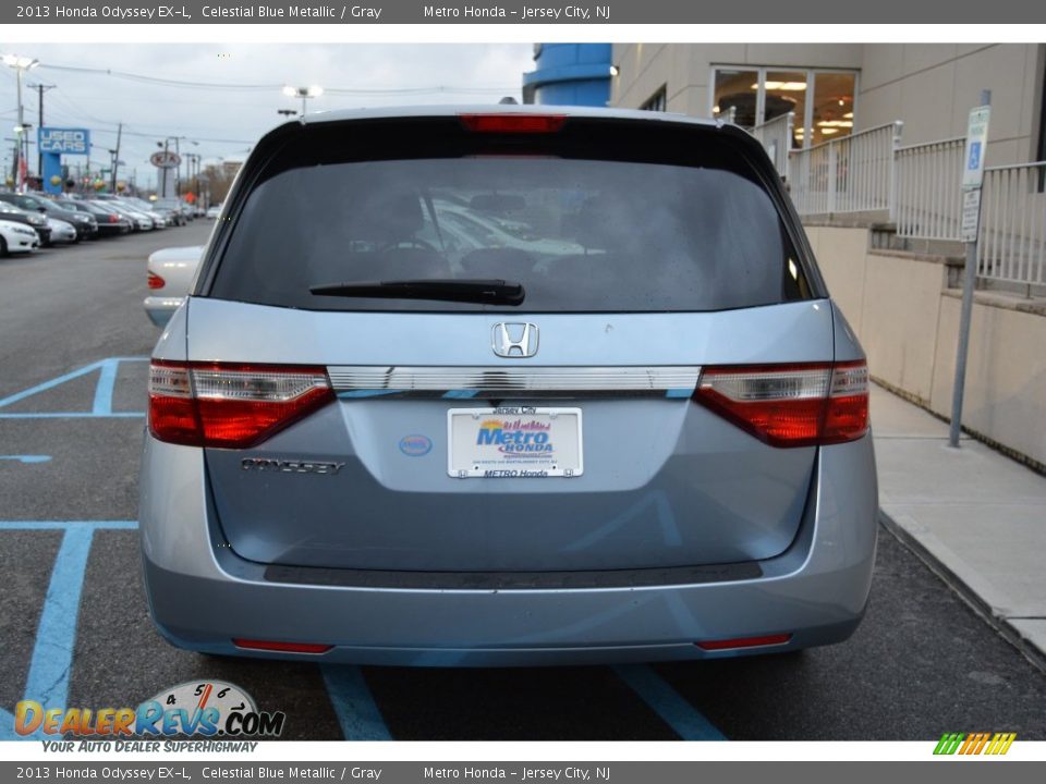 2013 Honda Odyssey EX-L Celestial Blue Metallic / Gray Photo #4