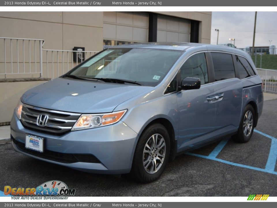 2013 Honda Odyssey EX-L Celestial Blue Metallic / Gray Photo #7