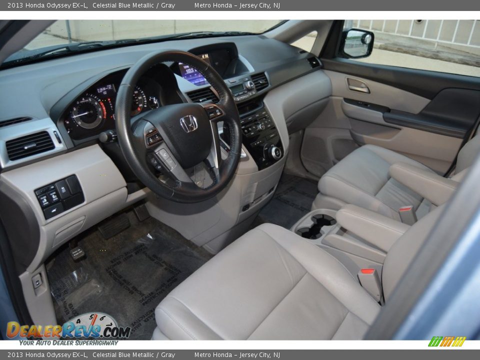 2013 Honda Odyssey EX-L Celestial Blue Metallic / Gray Photo #11