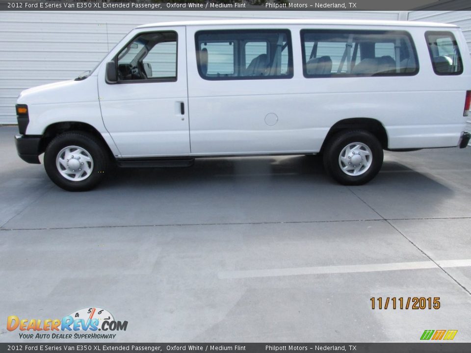 2012 Ford E Series Van E350 XL Extended Passenger Oxford White / Medium Flint Photo #2
