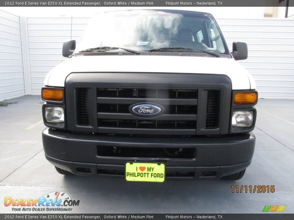2012 Ford E Series Van E350 XL Extended Passenger Oxford White / Medium Flint Photo #5