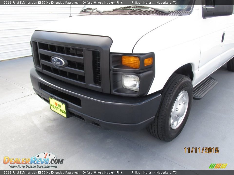 2012 Ford E Series Van E350 XL Extended Passenger Oxford White / Medium Flint Photo #7