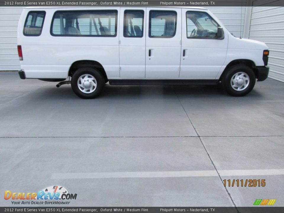 2012 Ford E Series Van E350 XL Extended Passenger Oxford White / Medium Flint Photo #8