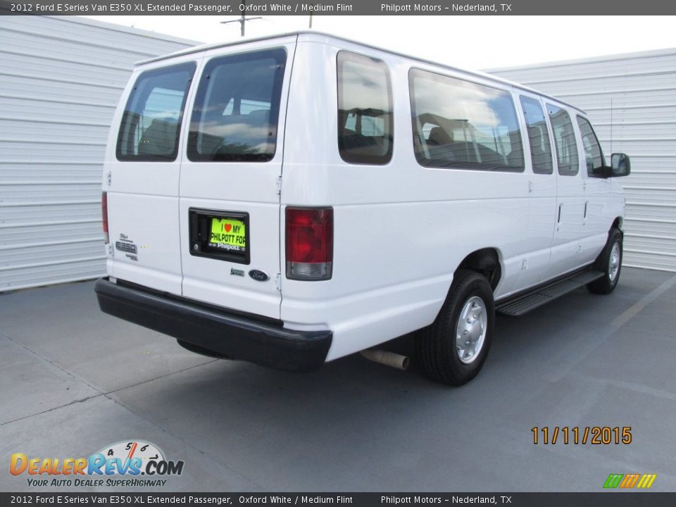 2012 Ford E Series Van E350 XL Extended Passenger Oxford White / Medium Flint Photo #9
