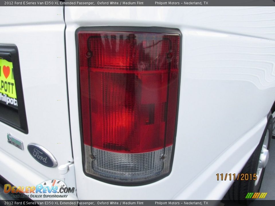2012 Ford E Series Van E350 XL Extended Passenger Oxford White / Medium Flint Photo #11