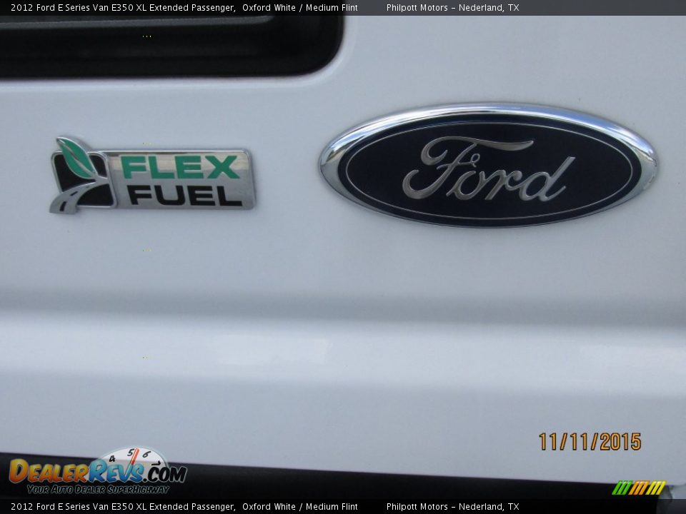 2012 Ford E Series Van E350 XL Extended Passenger Oxford White / Medium Flint Photo #14