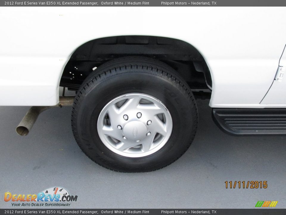 2012 Ford E Series Van E350 XL Extended Passenger Oxford White / Medium Flint Photo #15
