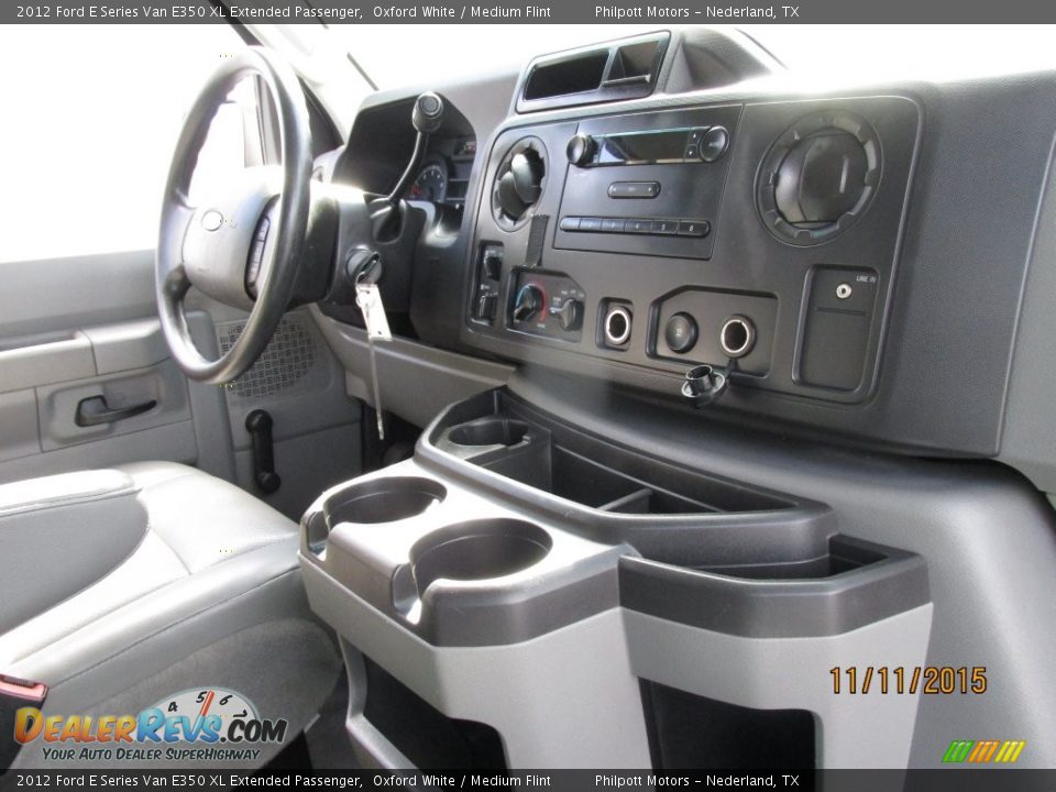 2012 Ford E Series Van E350 XL Extended Passenger Oxford White / Medium Flint Photo #23