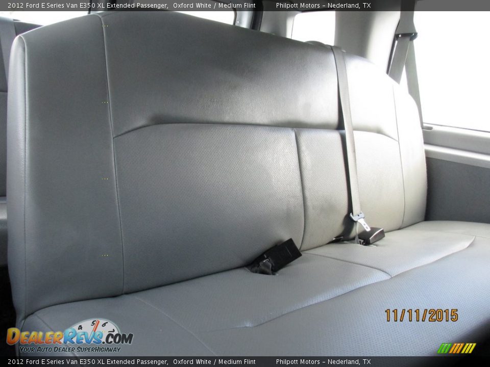 2012 Ford E Series Van E350 XL Extended Passenger Oxford White / Medium Flint Photo #28
