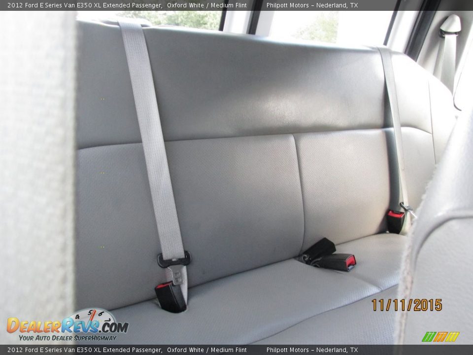 2012 Ford E Series Van E350 XL Extended Passenger Oxford White / Medium Flint Photo #29