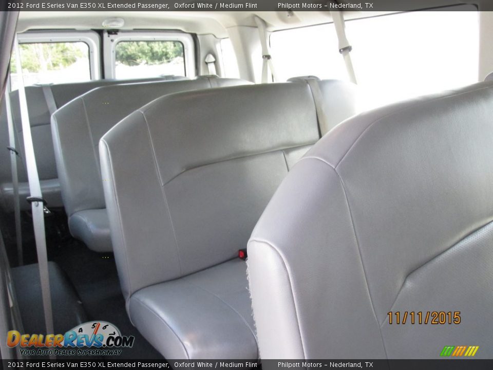 2012 Ford E Series Van E350 XL Extended Passenger Oxford White / Medium Flint Photo #31