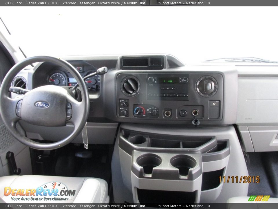 2012 Ford E Series Van E350 XL Extended Passenger Oxford White / Medium Flint Photo #33