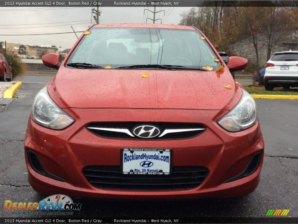 2013 Hyundai Accent GLS 4 Door Boston Red / Gray Photo #2