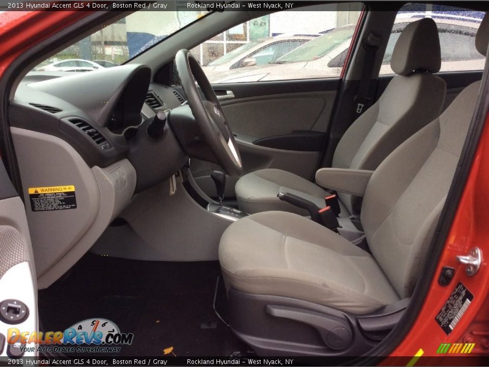 2013 Hyundai Accent GLS 4 Door Boston Red / Gray Photo #10