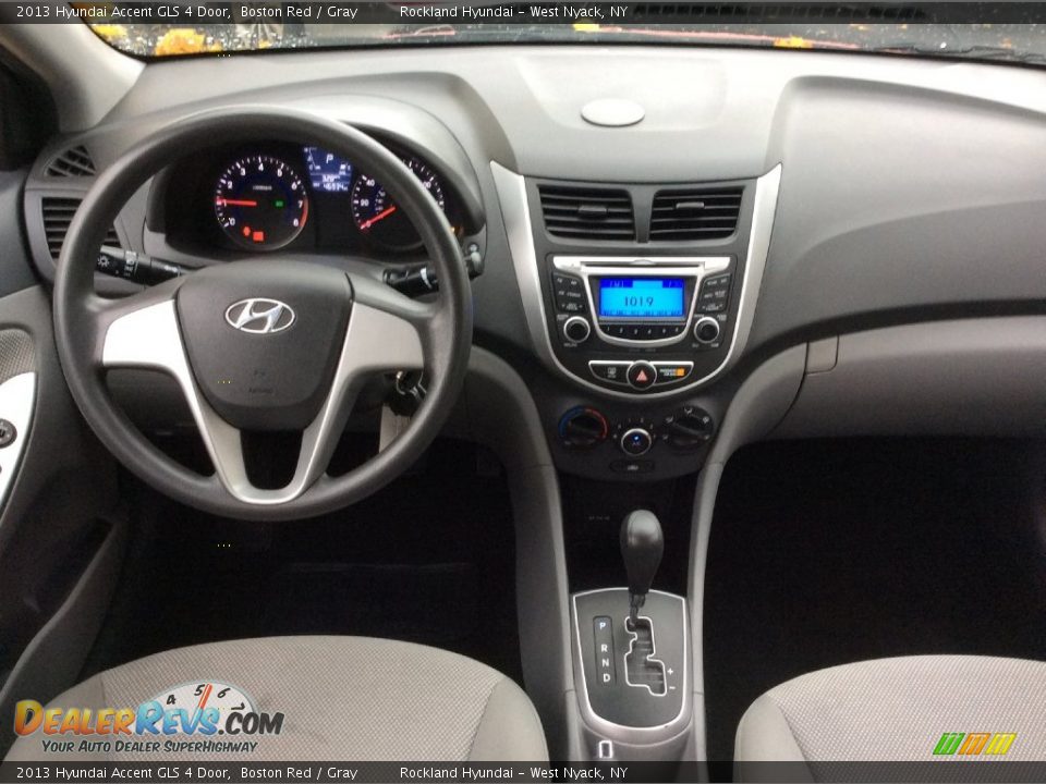 2013 Hyundai Accent GLS 4 Door Boston Red / Gray Photo #13