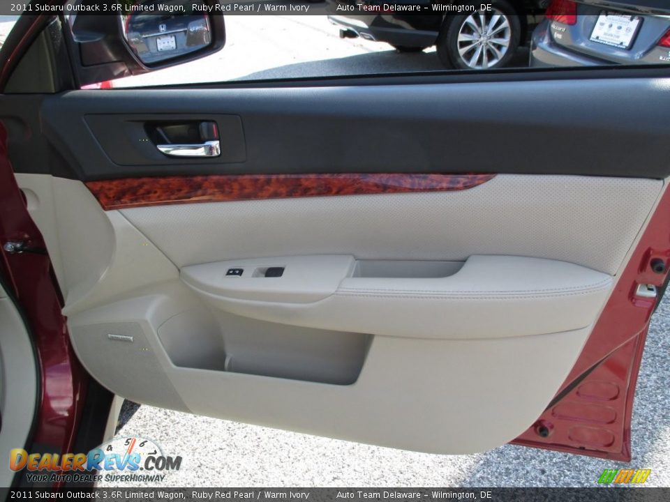 2011 Subaru Outback 3.6R Limited Wagon Ruby Red Pearl / Warm Ivory Photo #31