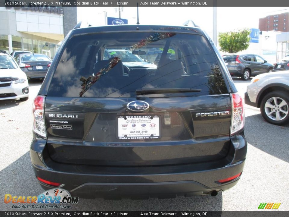 2010 Subaru Forester 2.5 X Premium Obsidian Black Pearl / Platinum Photo #5
