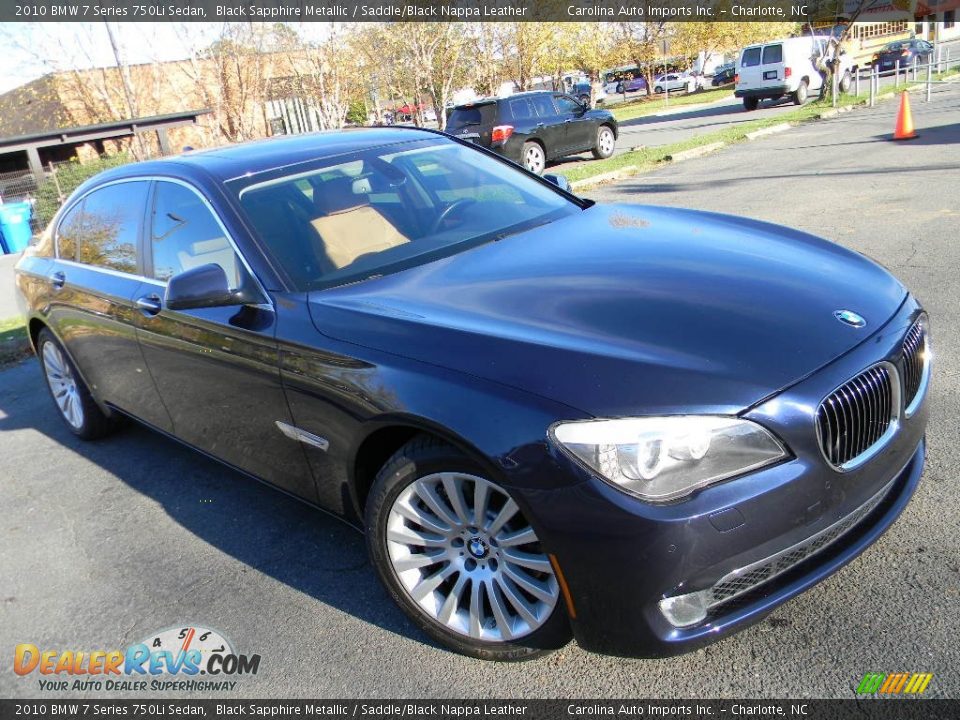 2010 BMW 7 Series 750Li Sedan Black Sapphire Metallic / Saddle/Black Nappa Leather Photo #3