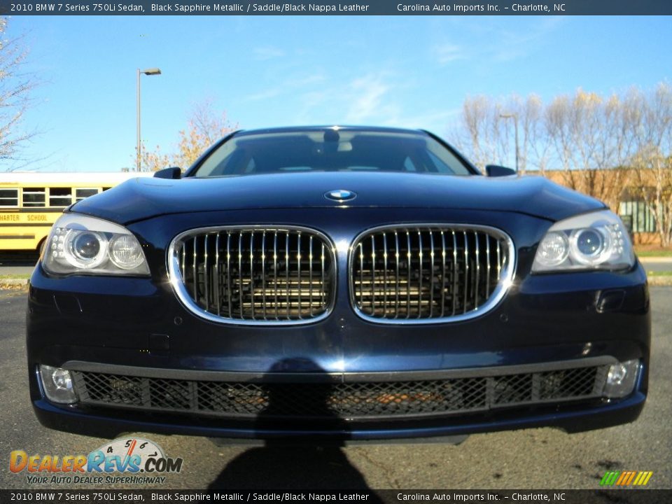 2010 BMW 7 Series 750Li Sedan Black Sapphire Metallic / Saddle/Black Nappa Leather Photo #4