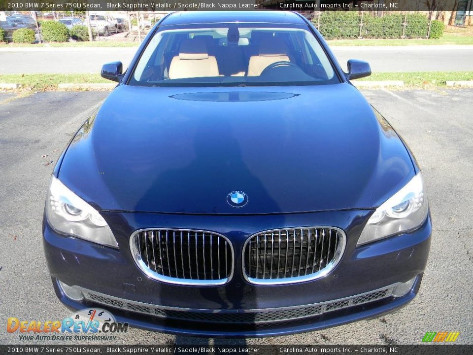 2010 BMW 7 Series 750Li Sedan Black Sapphire Metallic / Saddle/Black Nappa Leather Photo #5