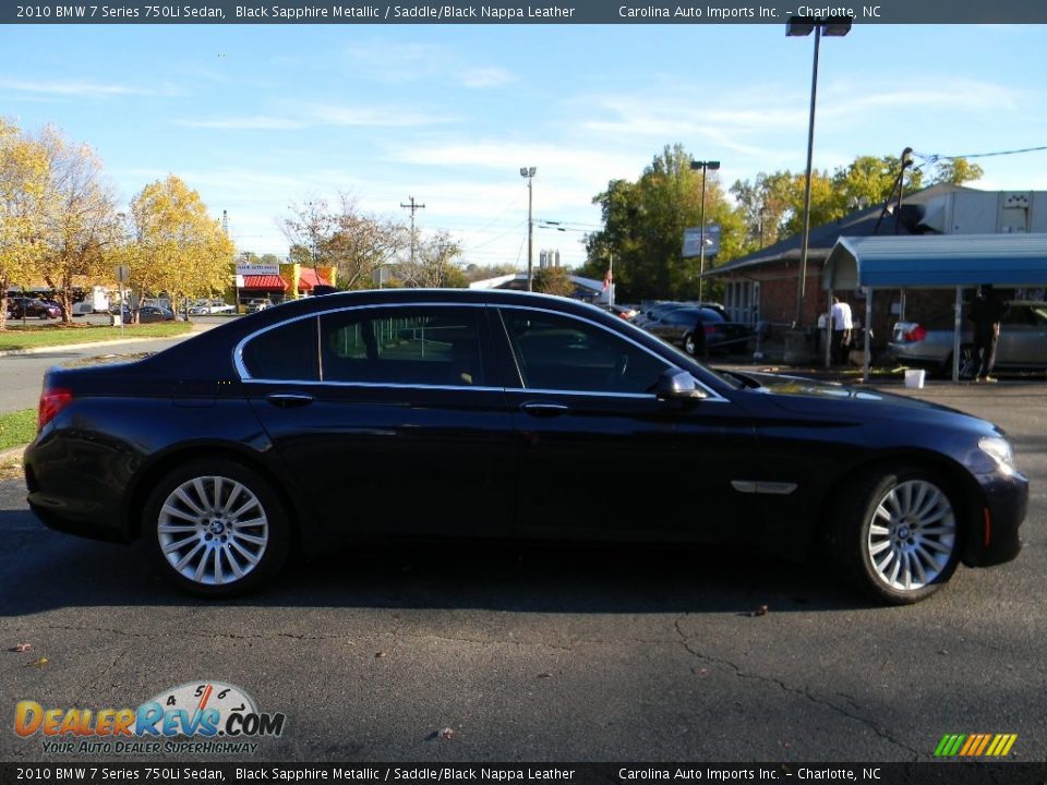 2010 BMW 7 Series 750Li Sedan Black Sapphire Metallic / Saddle/Black Nappa Leather Photo #11