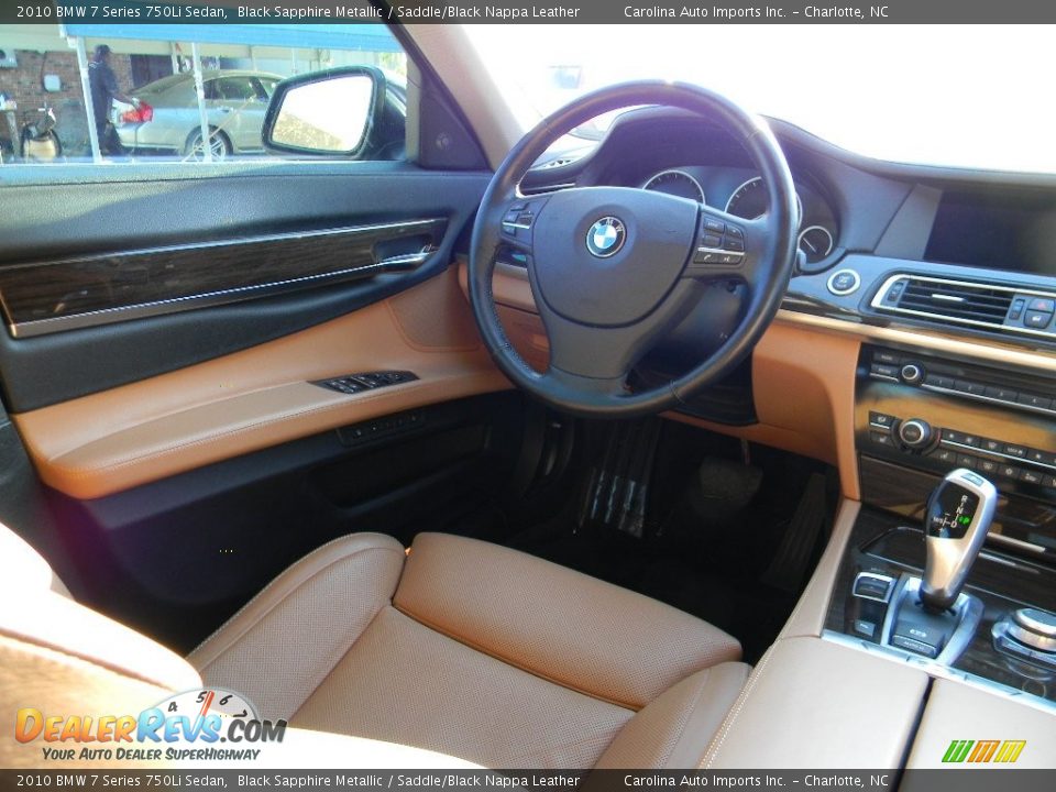2010 BMW 7 Series 750Li Sedan Black Sapphire Metallic / Saddle/Black Nappa Leather Photo #12
