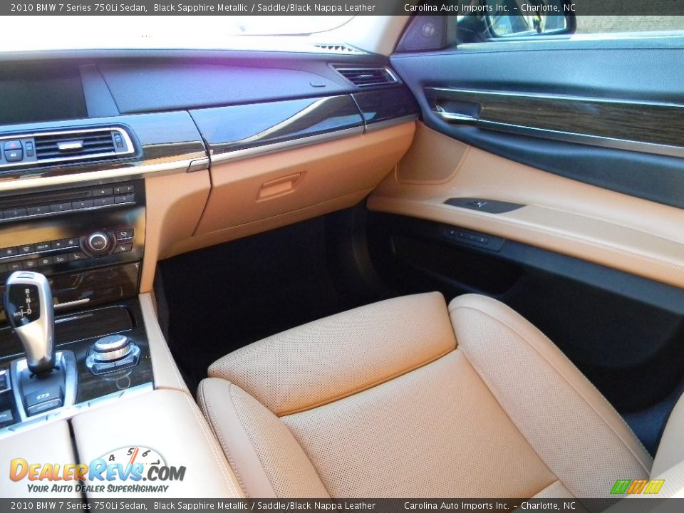 2010 BMW 7 Series 750Li Sedan Black Sapphire Metallic / Saddle/Black Nappa Leather Photo #14