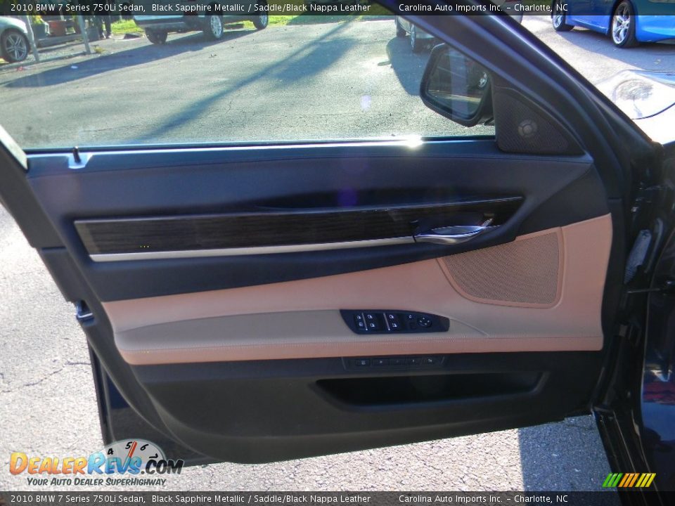 2010 BMW 7 Series 750Li Sedan Black Sapphire Metallic / Saddle/Black Nappa Leather Photo #18