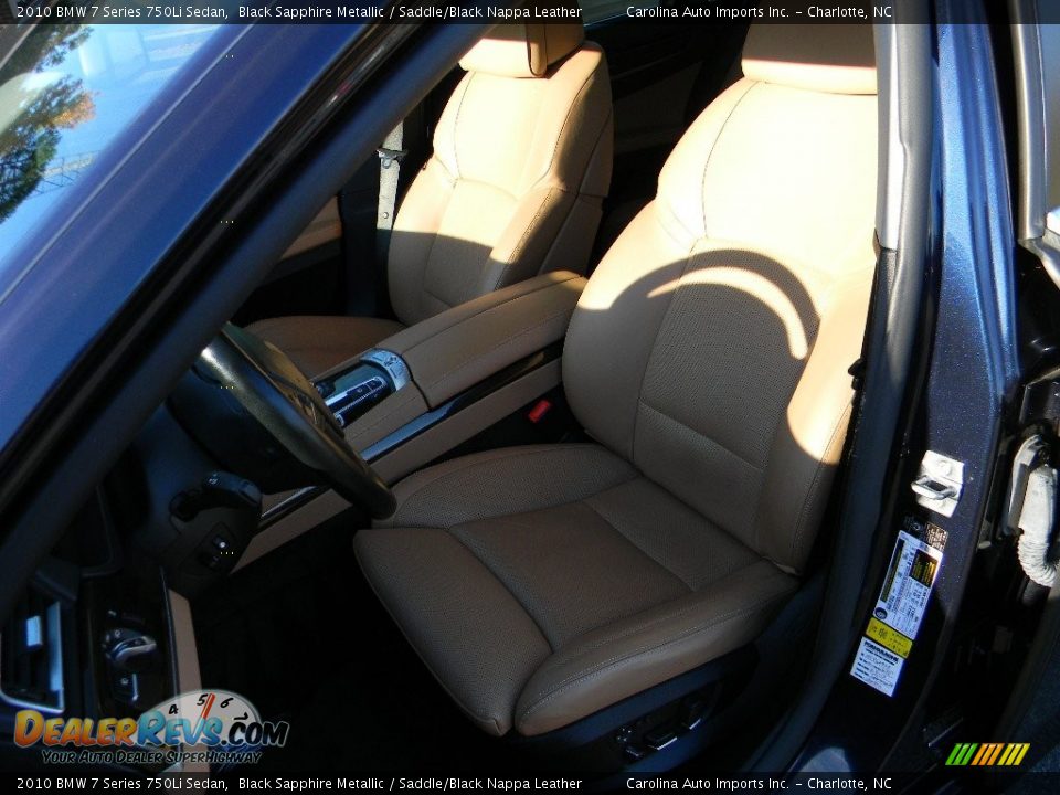 2010 BMW 7 Series 750Li Sedan Black Sapphire Metallic / Saddle/Black Nappa Leather Photo #19
