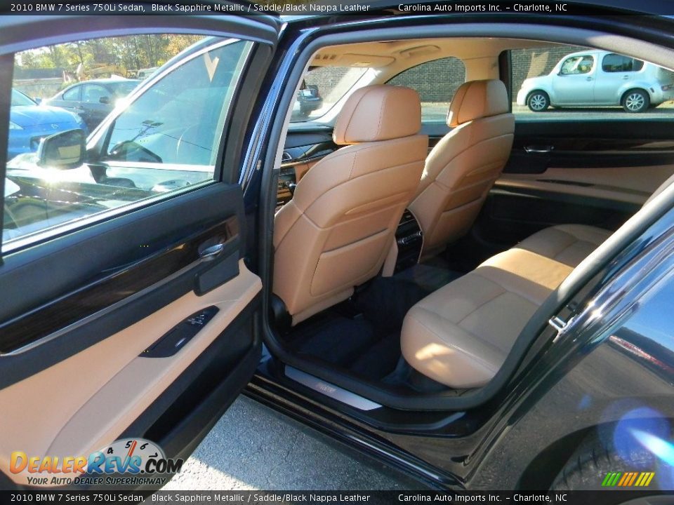 2010 BMW 7 Series 750Li Sedan Black Sapphire Metallic / Saddle/Black Nappa Leather Photo #20