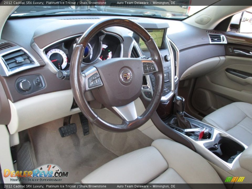 2012 Cadillac SRX Luxury Platinum Ice Tricoat / Shale/Brownstone Photo #11