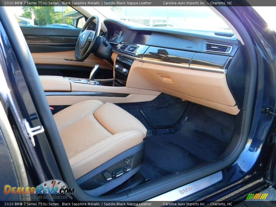 2010 BMW 7 Series 750Li Sedan Black Sapphire Metallic / Saddle/Black Nappa Leather Photo #22