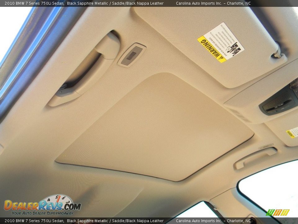 2010 BMW 7 Series 750Li Sedan Black Sapphire Metallic / Saddle/Black Nappa Leather Photo #24