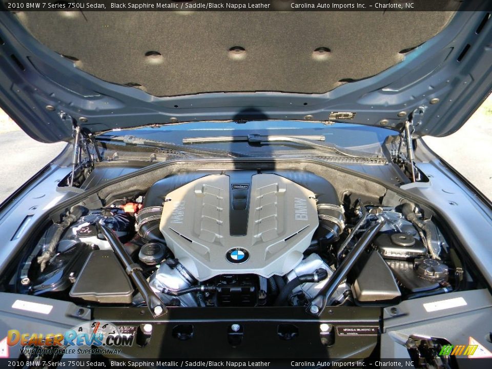 2010 BMW 7 Series 750Li Sedan Black Sapphire Metallic / Saddle/Black Nappa Leather Photo #25