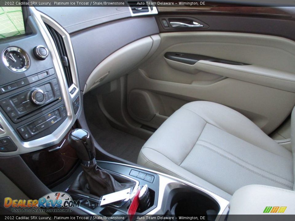 2012 Cadillac SRX Luxury Platinum Ice Tricoat / Shale/Brownstone Photo #16