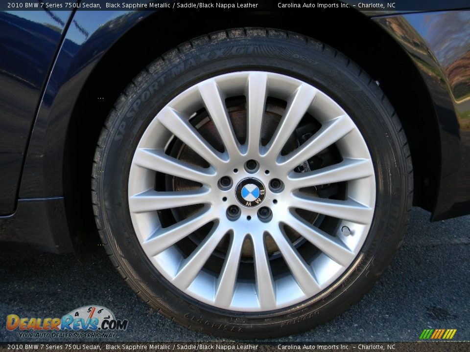 2010 BMW 7 Series 750Li Sedan Black Sapphire Metallic / Saddle/Black Nappa Leather Photo #26